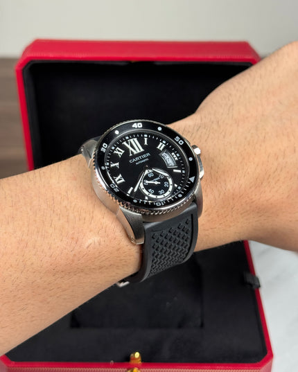 CARTIER DIVER AUTOMATIC - NEGRO/PLATEADO
