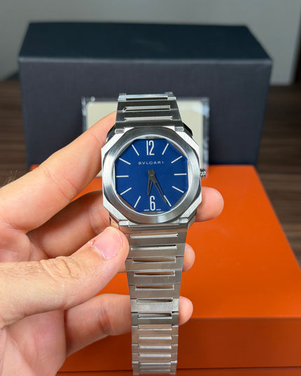 BVLGARI OCTO FINISSIMO - PLATA FONDO AZUL