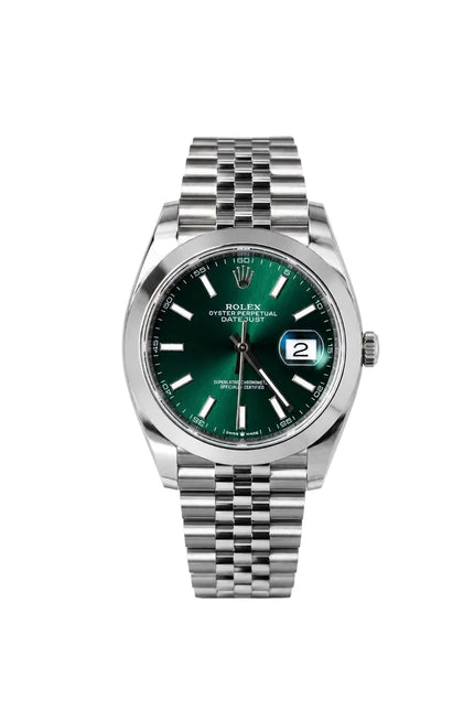 ROLEX DATEJUST 41 WIMBLEDON GREEN DIAL SUIZO