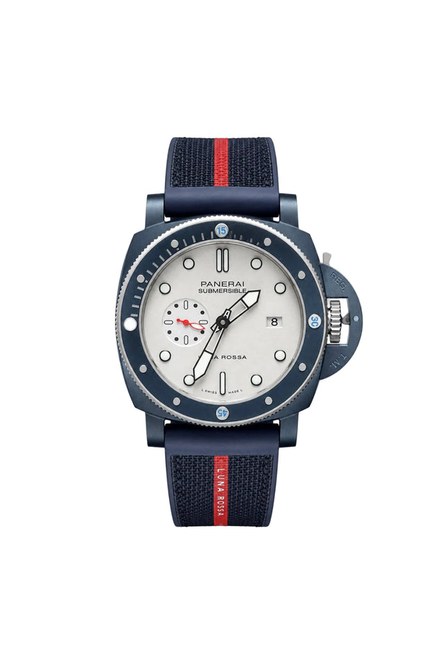 PANERAI SUMERSIBLE AZUL FONDO BLANCO