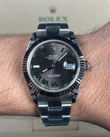 ROLEX DATEJUST WIMBLENDON 41MM SUIZO - OYSTER