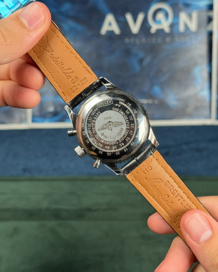 BREITLING CRONÓMETRO NAVITIMER - PIEL NEGRO