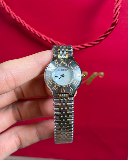 CARTIER MUST 21 DOBLE TONO FONDO BLANCO