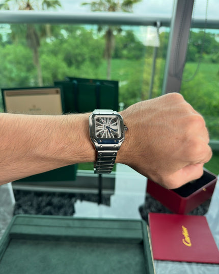 CARTIER SANTOS SKELETON - PLATEADO
