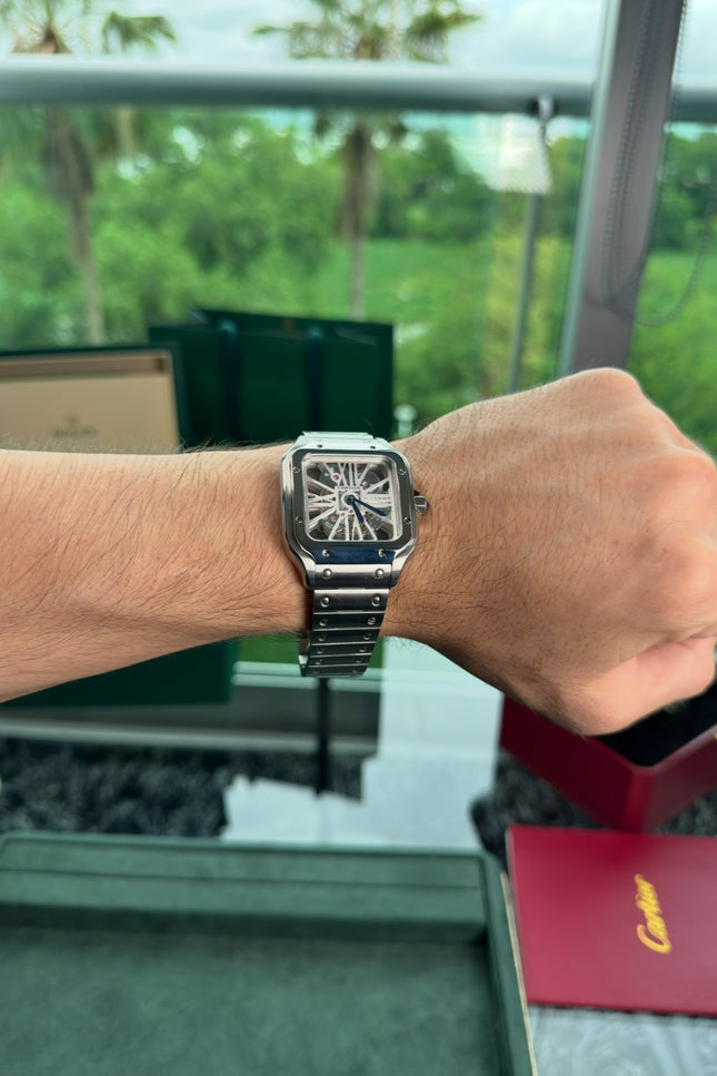 CARTIER SANTOS SKELETON - PLATEADO