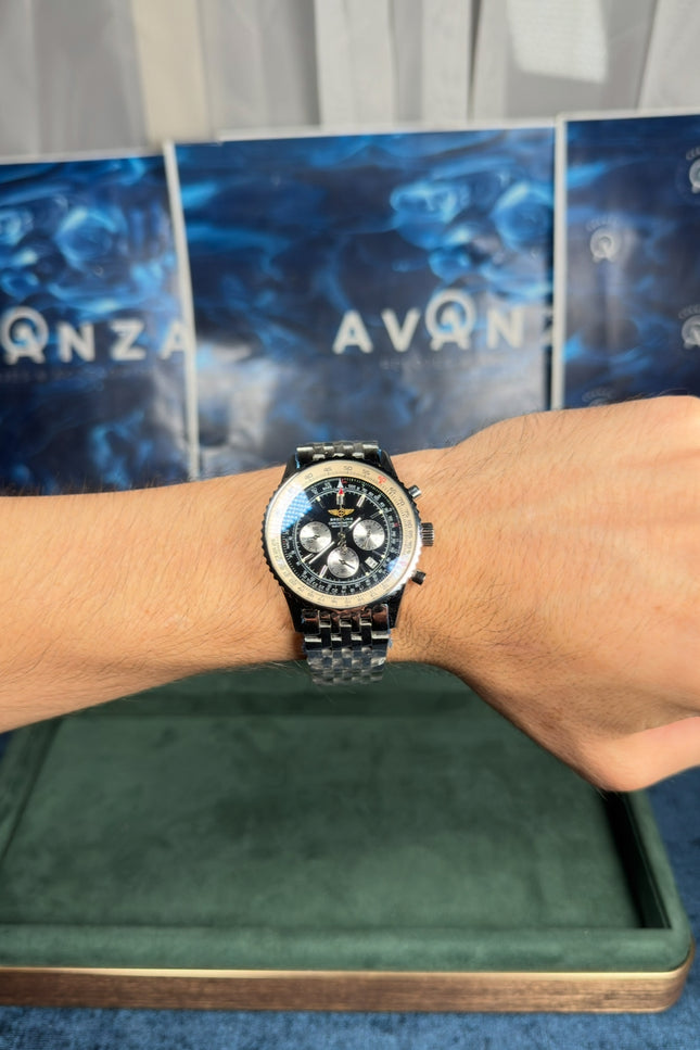 BREITLING CRONÓMETRO NAVITIMER - ACERO FONDO NEGRO
