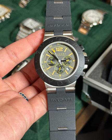 BVLGARI ALUMINIUM AMARILLO CRONÓGRAFO