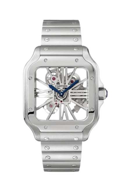 CARTIER SANTOS SKELETON - PLATEADO