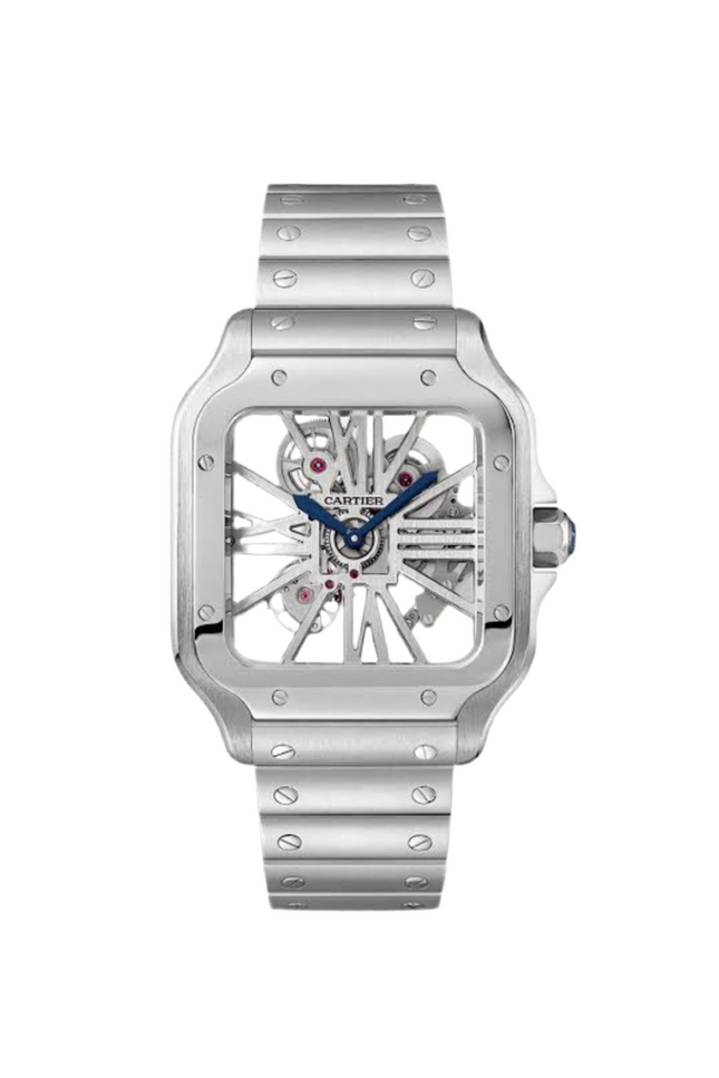 CARTIER SANTOS SKELETON - PLATEADO