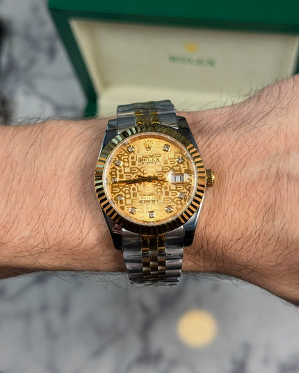 ROLEX DATEJUST  - DIAMANTES DORADO