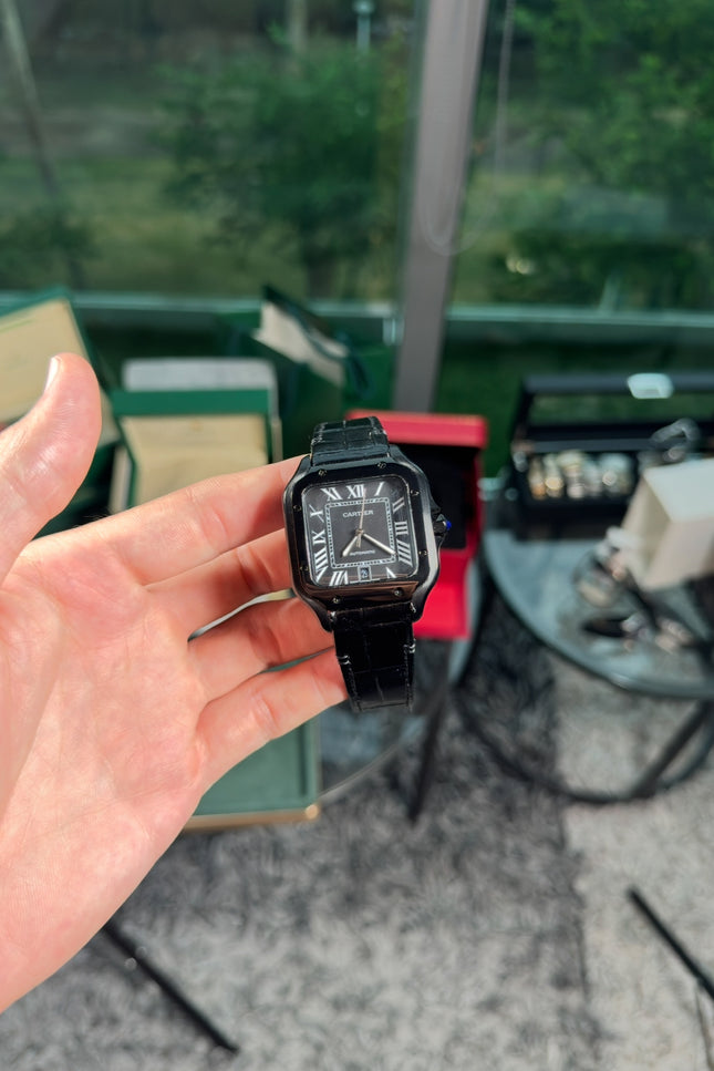 CARTIER SANTOS NEGRO PIEL