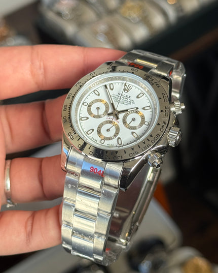 ROLEX DAYTONA PLATEADO - FONDO BLANCO