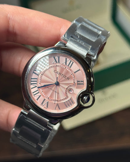 CARTIER BALLON BLEU 36MM - FONDO ROSA
