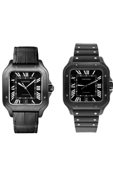CARTIER SANTOS SUIZO DOBLE EXTENSIBLE - NEGRO