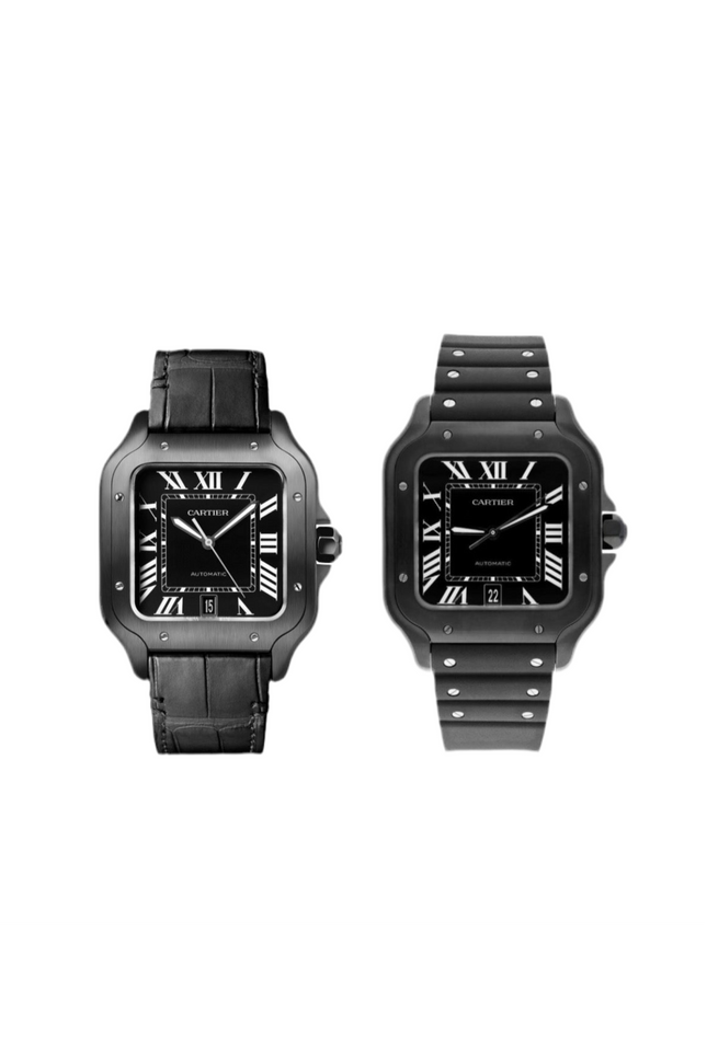 CARTIER SANTOS SUIZO DOBLE EXTENSIBLE - NEGRO