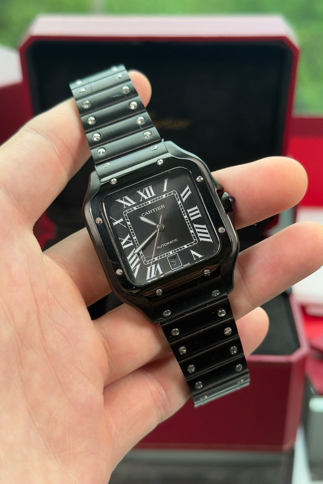 CARTIER SANTOS NEGRO ACERO