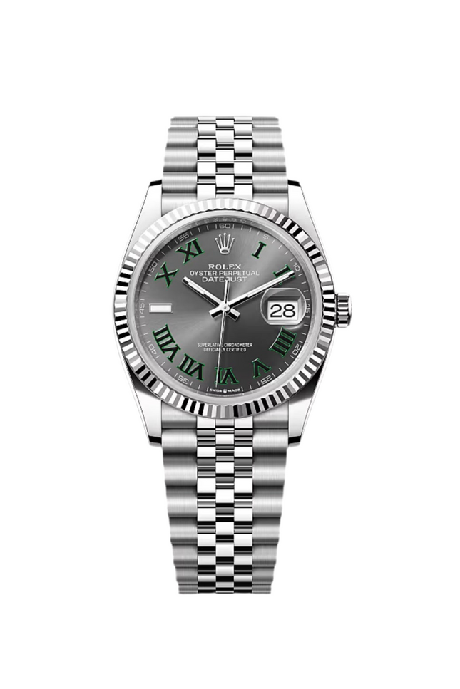 ROLEX DATEJUST WIMBLENDON SUIZO - JUBILEE BISEL ESTRIADO