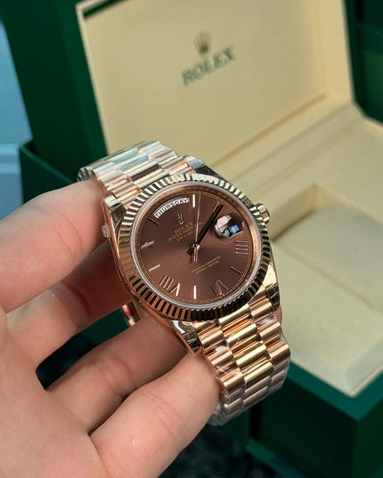 ROLEX DAY-DATE SUIZO - CAFÉ