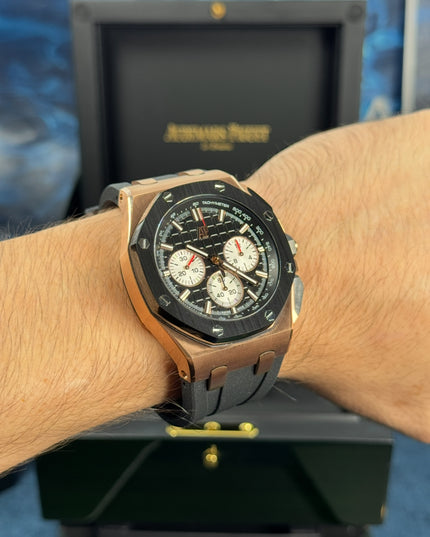AUDEMARS PIGUET ROYAL OAK OFFSHORE CRONÓGRAFO SUIZO - NEGRO ROSE GOLD
