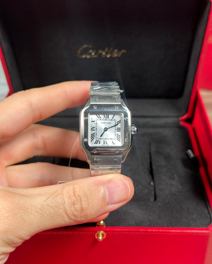 CARTIER SANTOS PLATEADO 27MM