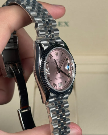 ROLEX DATEJUST DAMA 36MM ROSA SUIZO DIAMANTES