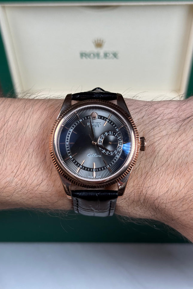 ROLEX CELLINI DATE - ROSEGOLD NEGRO