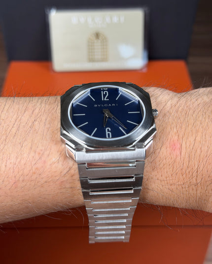 BVLGARI OCTO FINISSIMO - PLATA FONDO AZUL