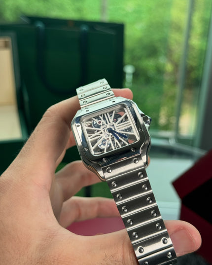 CARTIER SANTOS SKELETON - PLATEADO