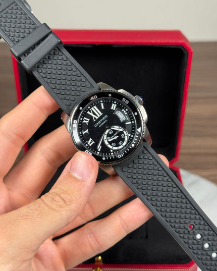 CARTIER DIVER AUTOMATIC - NEGRO/PLATEADO