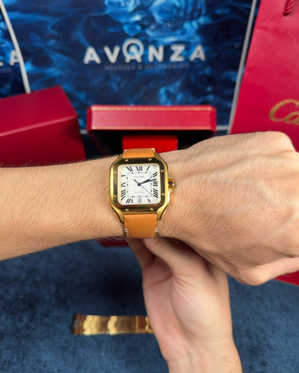 CARTIER SANTOS SUIZO DOBLE EXTENSIBLE - DORADO
