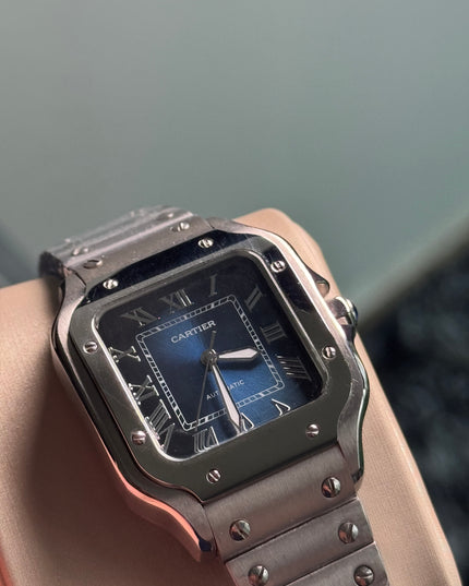 CARTIER SANTOS 36MM - FONDO AZUL