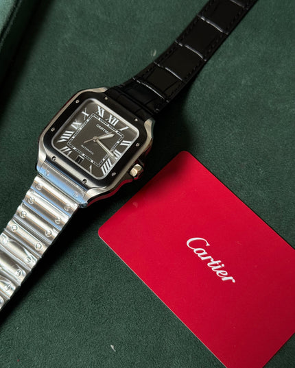 CARTIER SANTOS SUIZO - FONDO NEGRO