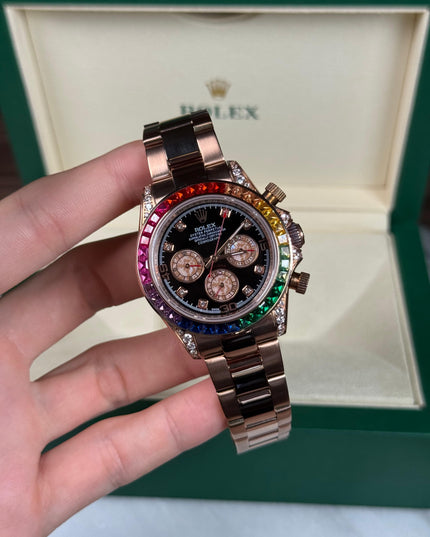 ROLEX DAYTONA RAINBOW ROSEGOLD