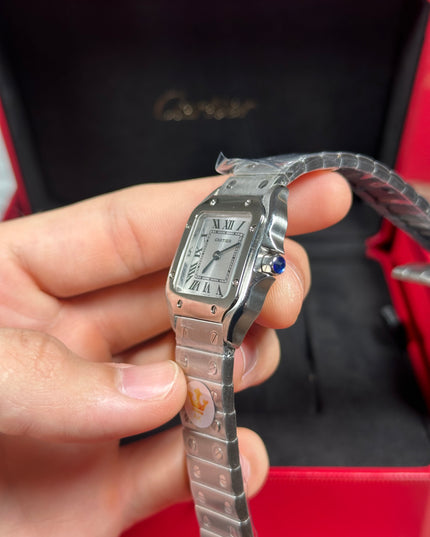 CARTIER SANTOS PLATEADO 27MM