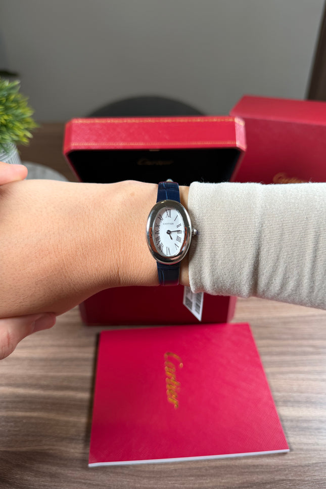 CARTIER BAIGNOIRE AZUL/PLATEADO