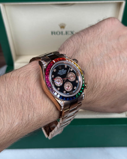 ROLEX DAYTONA RAINBOW ROSEGOLD
