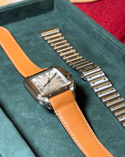 CARTIER SANTOS SUIZO DOBLE EXTENSIBLE - PLATEADO