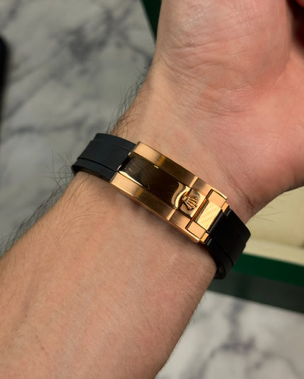 ROLEX SKY-DWELLER CAUCHO - MARRÓN