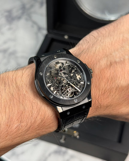 HUBLOT CLASSIC FUSION SKELETON TOURBILLON TITANIUM LIMITED