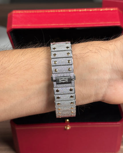 CARTIER SANTOS FULL ICE BICOLOR SUIZO