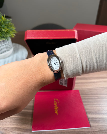 CARTIER BAIGNOIRE AZUL/PLATEADO