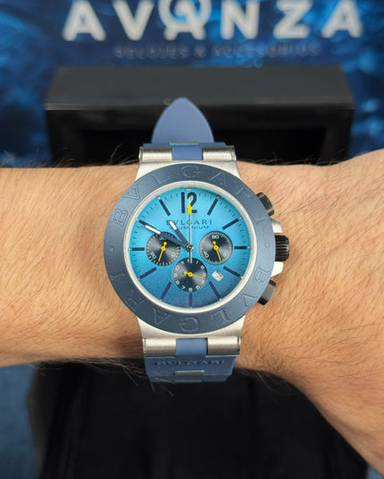 BVLGARI ALUMINIUM BLUE CRONÓGRAFO