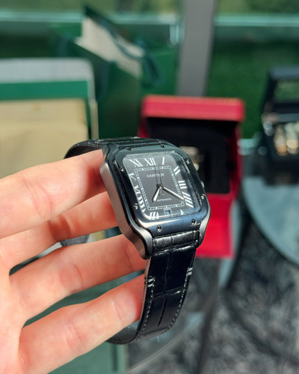 CARTIER SANTOS NEGRO PIEL
