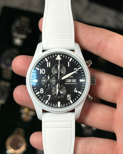 IWC SCHAFFHAUSEN PILOT CHRONOGRAPH BLANCO