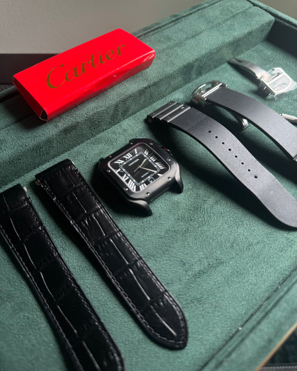 CARTIER SANTOS SUIZO DOBLE EXTENSIBLE - NEGRO
