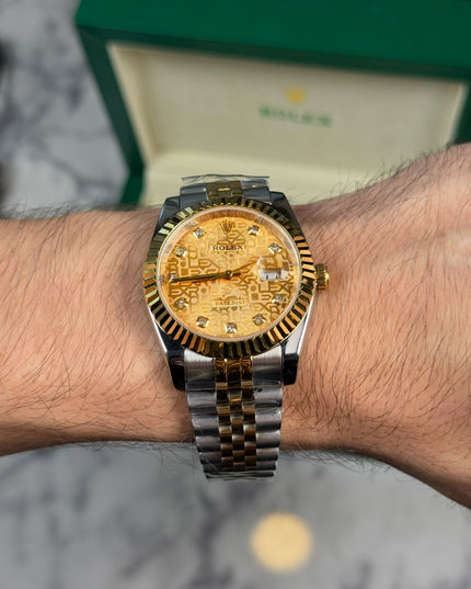 ROLEX DATEJUST  - DIAMANTES DORADO