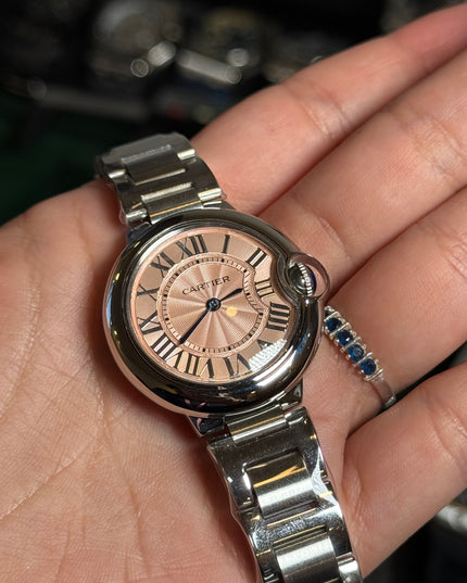 CARTIER BALLON BLEU 32MM - FONDO ROSA