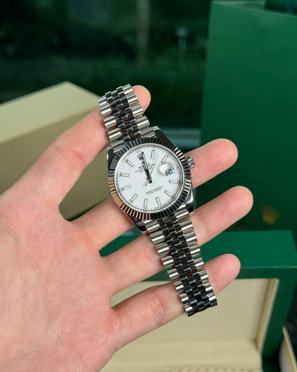 ROLEX DATEJUST SUIZO FONDO BLANCO