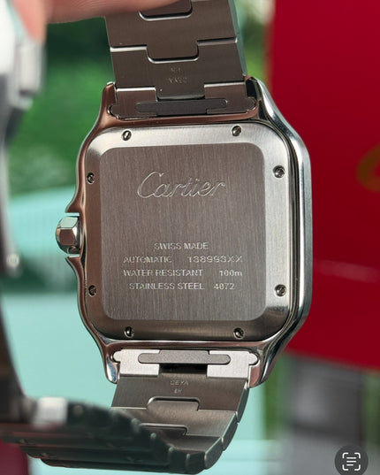 CARTIER SANTOS SUIZO DOBLE EXTENSIBLE - FONDO AZUL