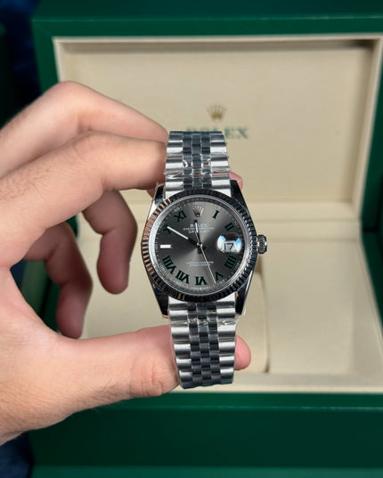 ROLEX DATEJUST WIMBLENDON DAMA SUIZO - JUBILEE BISEL ESTRIADO